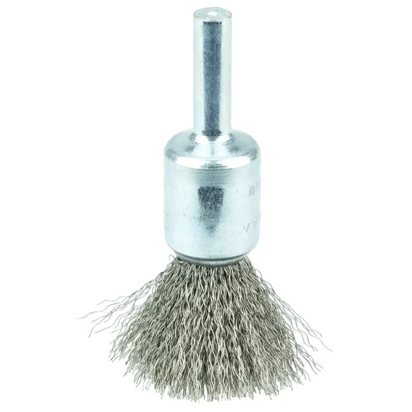 Weiler 10014 1/2″ Crimped Wire End Brush, .0104″ Stainless Steel Fill, 10/BOX