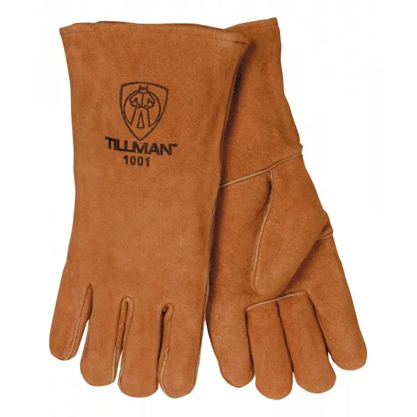 Tillman 1001 Large 14″ Brown Shoulder Split Cowhide Stick Glove (1 Pair)