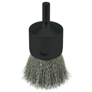 Weiler 10021 Crimped Wire End Brush 1″, .006″ Stainless Steel Fill, 10/BOX