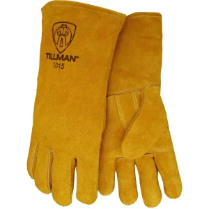 Tillman 1015 Brown Shoulder Split Cowhide Stick Welding Gloves (1 Pair)