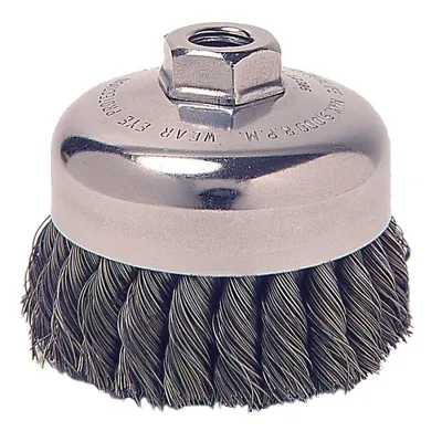 Anchor 102-BW-441-BULK Heavy-Duty Knot-Style Cup Brushe, 4 in Dia., 0.025 in Carbon Steel Wire