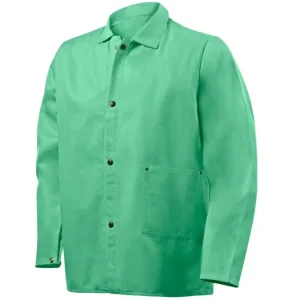 Steiner Industries 9 oz FR Cotton Jacket with FR Polyester Mesh Back – 30″ Green #1030MB