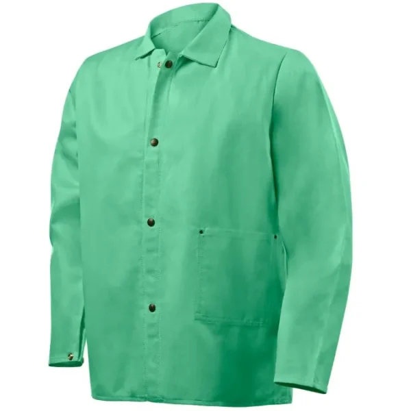 Steiner Industries 9 oz FR Cotton Jacket with FR Polyester Mesh Back – 30″ Green #1030MB