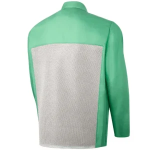Steiner Industries 9 oz FR Cotton Jacket with FR Polyester Mesh Back – 30″ Green #1030MB