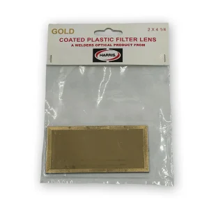 HARRIS® 1032409 PLASTIC WELDING HELMET LENS 2″ X 4-1/4″ GOLD SHADE 9