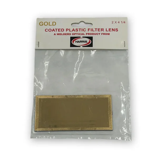 HARRIS® 1032409 PLASTIC WELDING HELMET LENS 2″ X 4-1/4″ GOLD SHADE 9