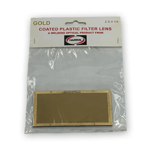 HARRIS® 1032410 PLASTIC WELDING HELMET LENS 2″ X 4-1/4″ GOLD SHADE 10