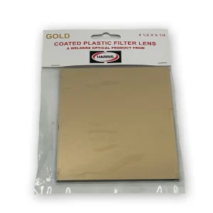 HARRIS® 1034510 PLASTIC WELDING HELMET LENS 4-1/2″ X 5-1/4″ GOLD SHADE 10