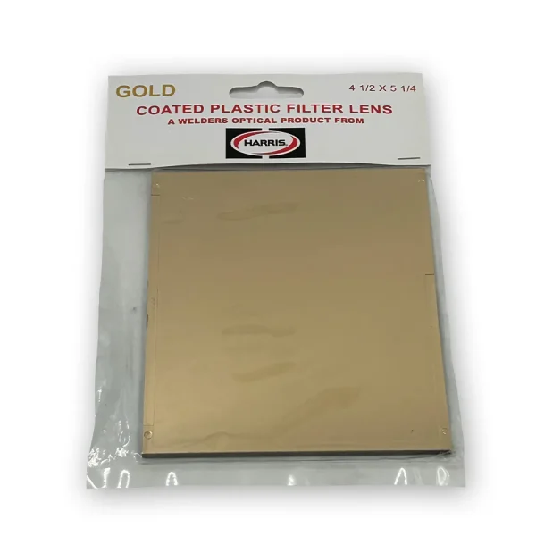 HARRIS® 1034510 PLASTIC WELDING HELMET LENS 4-1/2″ X 5-1/4″ GOLD SHADE 10