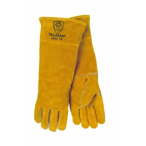 Tillman 1050-18 18″ Premium Brown Side Split Cowhide Stick Welding Gloves (1 Pair)