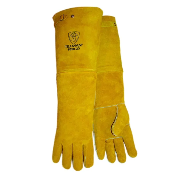 Tillman 1050-23 23″ Premium Brown Side Split Cowhide Stick Welding Gloves (1 Pair)