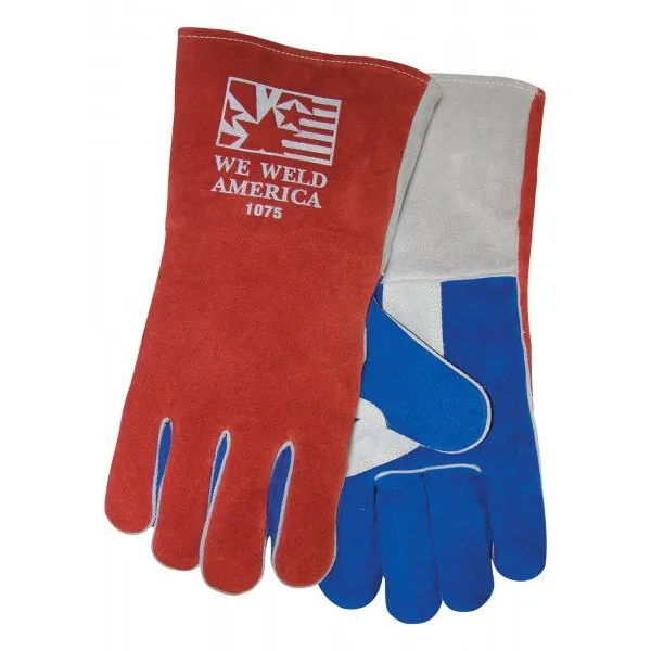 Tillman 1075L We Weld America Premium Side Split Cowhide Stick Welding Gloves (1 Pair)
