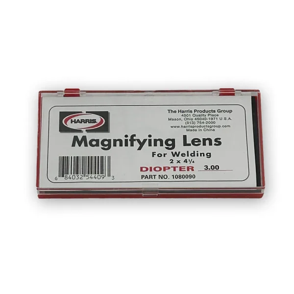 HARRIS® 1080707 PLASTIC MAGNNIFYING WELDING HELMET LENS, 3.00 Diopter, 2″ X 4-1/4″