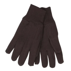 BLACK STALLION 1109L 9 OZ COTTON BROWN JERSEY INDUSTRIAL GLOVES, LARGE, 12/PACK