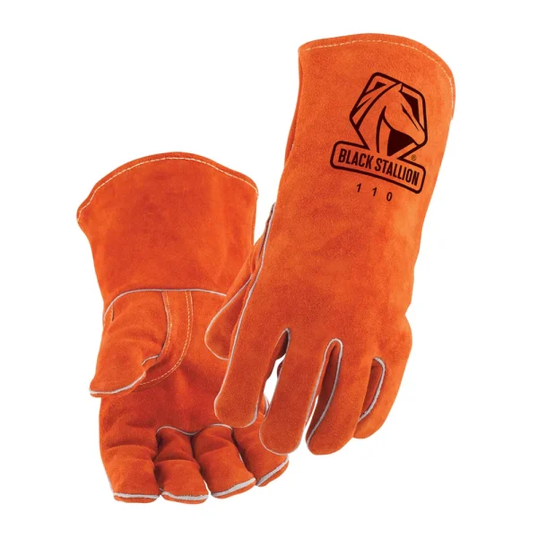 Black Stallion 110L Select Shoulder Split Cowhide Standard Welding Gloves, LARGE, 6/PACK