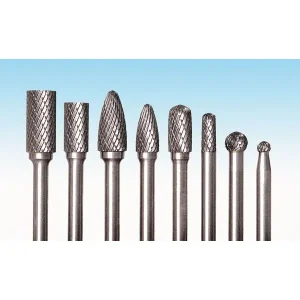 8pc Dual-Cut Carbide Burr Set – 1/4in Shank
