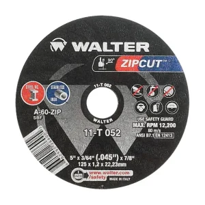Walter 11T052 5″ x 3/64″ x 7/8″ Zip Wheel Cut-Off Wheel