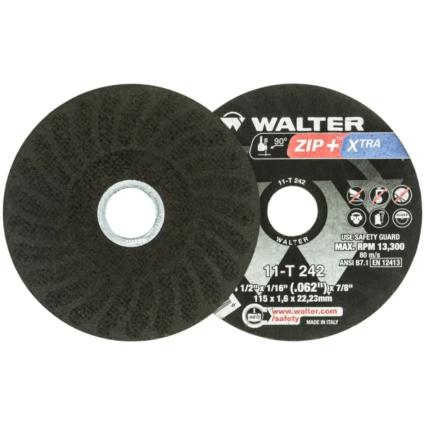 WALTER 11T242 ZIP+XTRA™ CUT-OFF WHEEL 4-1/2″ x 1/16″, 25/BOX