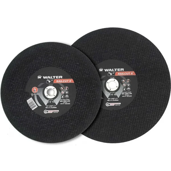 Walter 11V163 16″ x 5/32″ x 1″ Railcut II Long Life Wheel