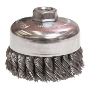 Weiler Cup Brush – 4″ Steel Knot 12316