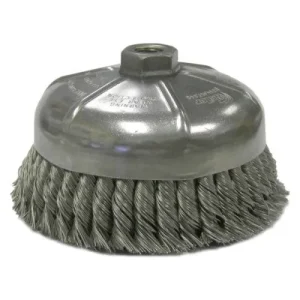 Weiler Cup Brush – 6″ Steel Knot 12376