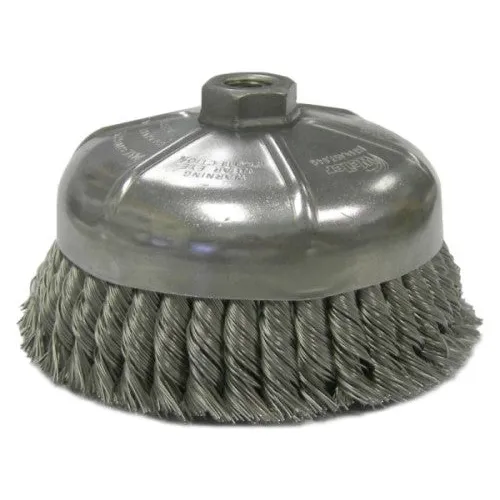 Weiler Cup Brush – 6″ Steel Knot 12376