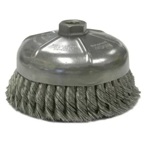 Weiler 6″ Single Row Knot Wire Cup Brush 12376