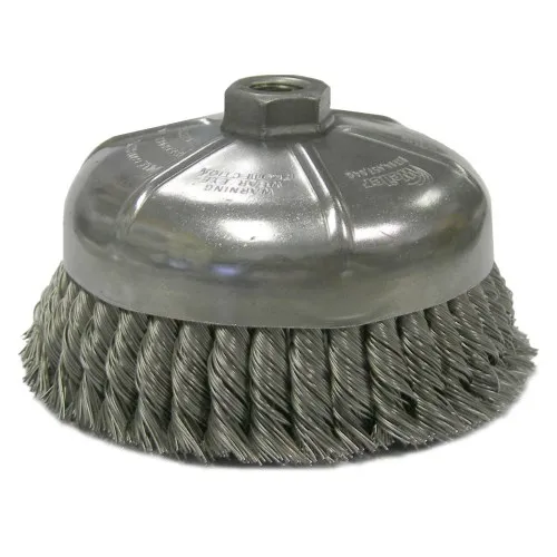 Weiler 6″ Single Row Knot Wire Cup Brush 12376