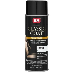 SEM Classic Coat Leather and Vinyl Paint Aerosol Black