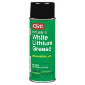CRC 03080 White Lithium Grease, 16 oz Aerosol Can, NLGI Grade 2 (12 Cans)