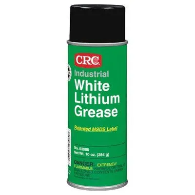 CRC 03080 White Lithium Grease, 16 oz Aerosol Can, NLGI Grade 2 (12 Cans)
