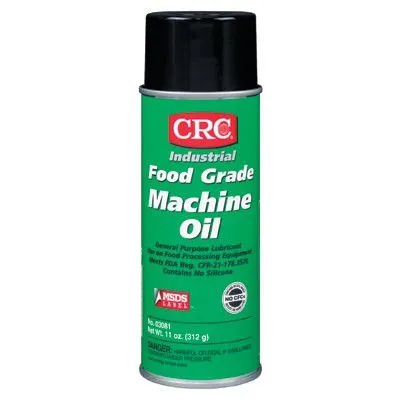 CRC 03081 CRC Food Grade Machine Oil, 16 oz, Aerosol Can (12 Cans)