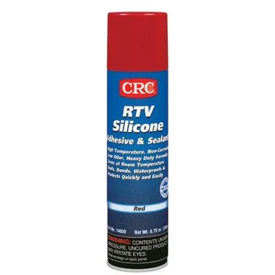 CRC 14059 RTV Silicone Adhesive/Sealants, 8 oz Pressurized Tube, Red (12 Cans)