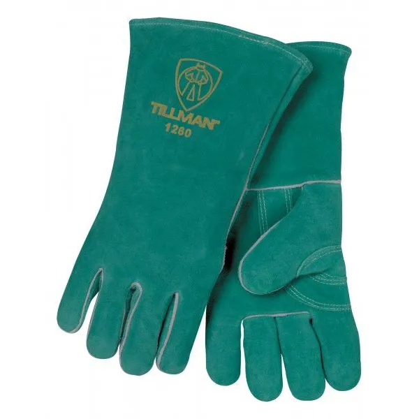Tillman 1260 Premium Green Side Split Cowhide Stick Welding Gloves (1 Pair)