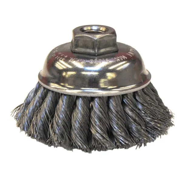 Weiler Cup Brush – 3-1/2″ Steel Knot 12736
