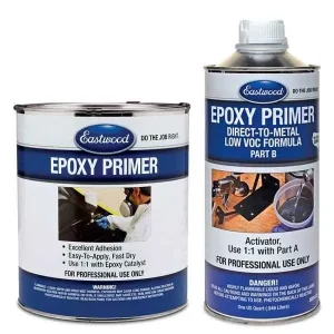 Eastwood Black Epoxy Primer and Catalyst for Automotive Car Paint – Quarts