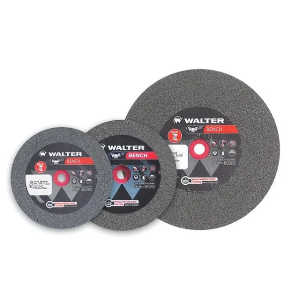 Walter 12E449 7″ x 1″ x 1″ Fine 80 Grit Carbide Bench Grinding Wheel (1 Wheel)