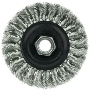 Weiler Twist Knot Wire Wheel – 4″ Stainless Steel 13113