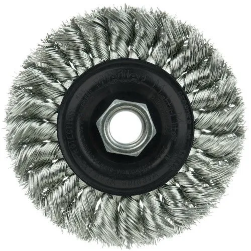 Weiler Twist Knot Wire Wheel – 4″ Stainless Steel 13113