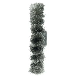 Weiler Standard Twist Knot Wire Wheel 4″, .014″ Stainless Steel Fill, 5/8″-11 UNC Nut 13113