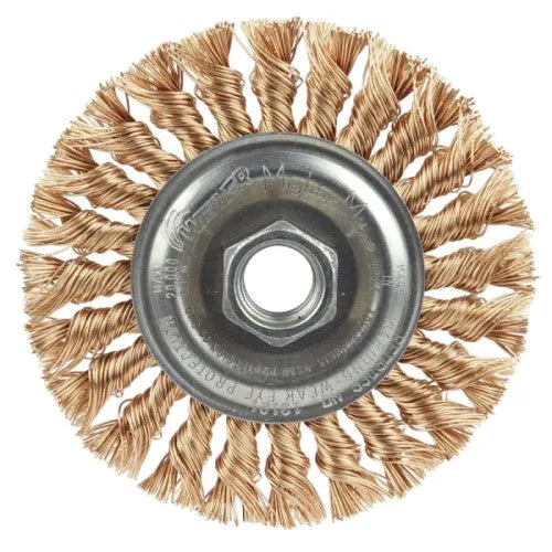 Weiler Twist Knot Wire Wheel – 4″ Bronze 13121