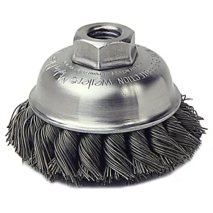 Weiler Cup Brush – 3-1/2″ Stainless Steel Knot 13163