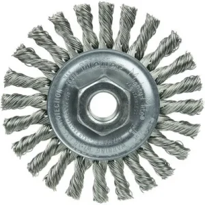 Weiler Cable Twist Knot Wire Wheel – 4″ Stainless Steel 13276