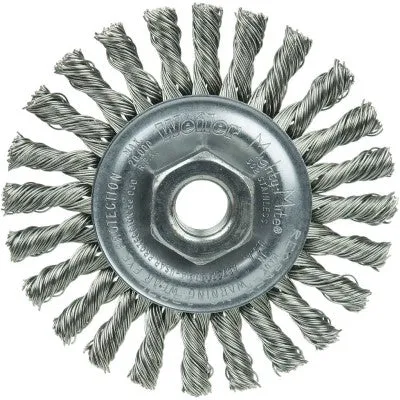 Weiler Cable Twist Knot Wire Wheel – 4″ Stainless Steel 13276