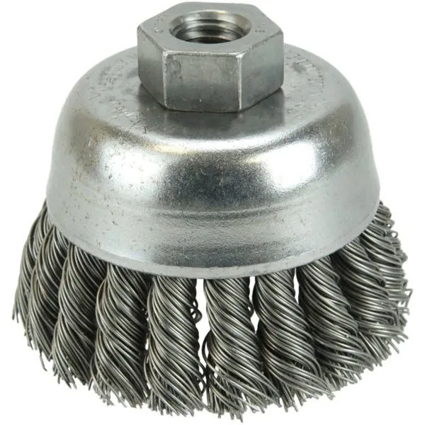 Weiler Cup Brush – 2 3/4″ Stainless Steel Knot 13285