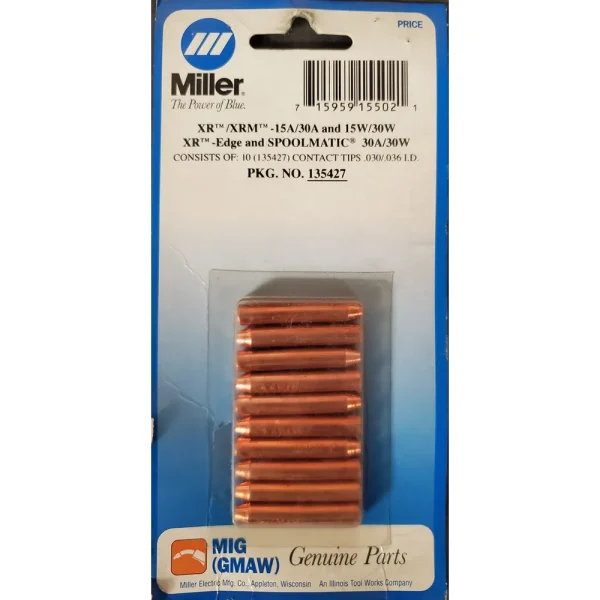 MILLER 135427 CONTACT TIP, .030/.036″ WIRE, 10/PACK