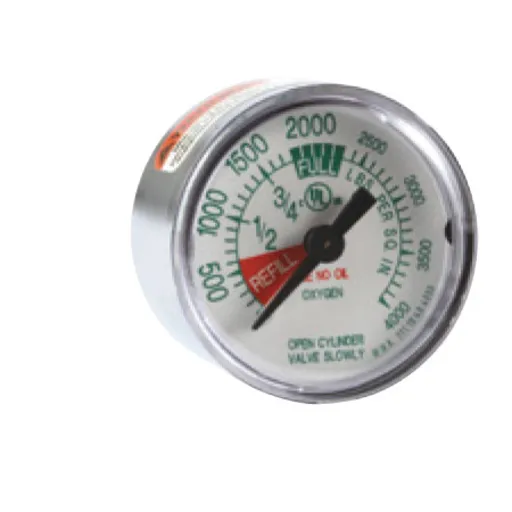 Western Enterprises Back Port Oxygen Gauge, 4000 psi, 1-1/2″ OD | MG-C23
