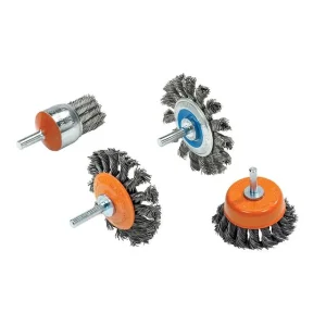 Walter 13C020 1 1/8″ x .020″ Straight Mounted End Brush with Knot-Twisted Wires