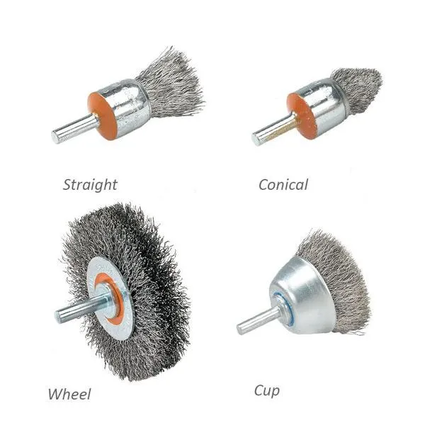 Walter 13C160 1 3/8″ x .008″ Stainless Mounted Wheel Brush with Crimped Wires