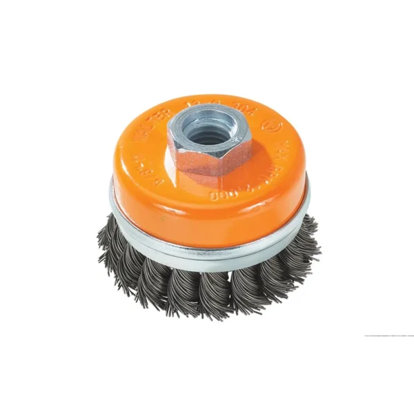 Walter 13G304 3″ x .020″ x 5/8″-11″ Knot-Twisted Cup Brush with Ring